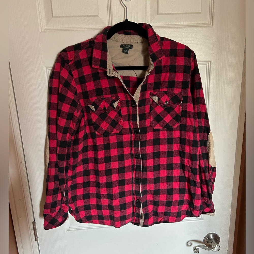 Roots Plaid Button Down Shirt